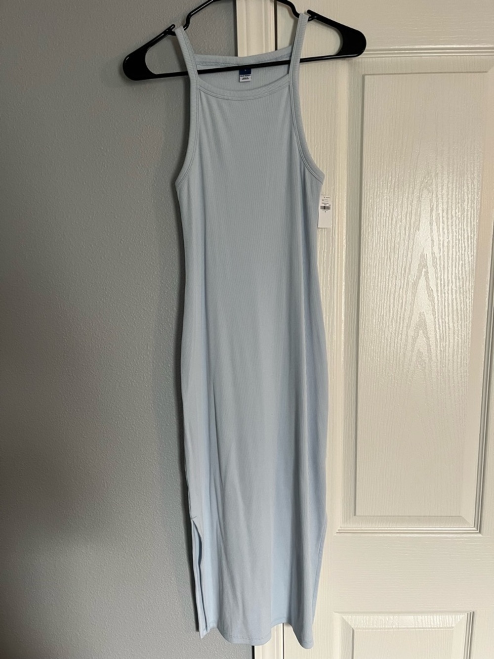 Old Navy Light Blue Ribbed Tank Maxi Dress